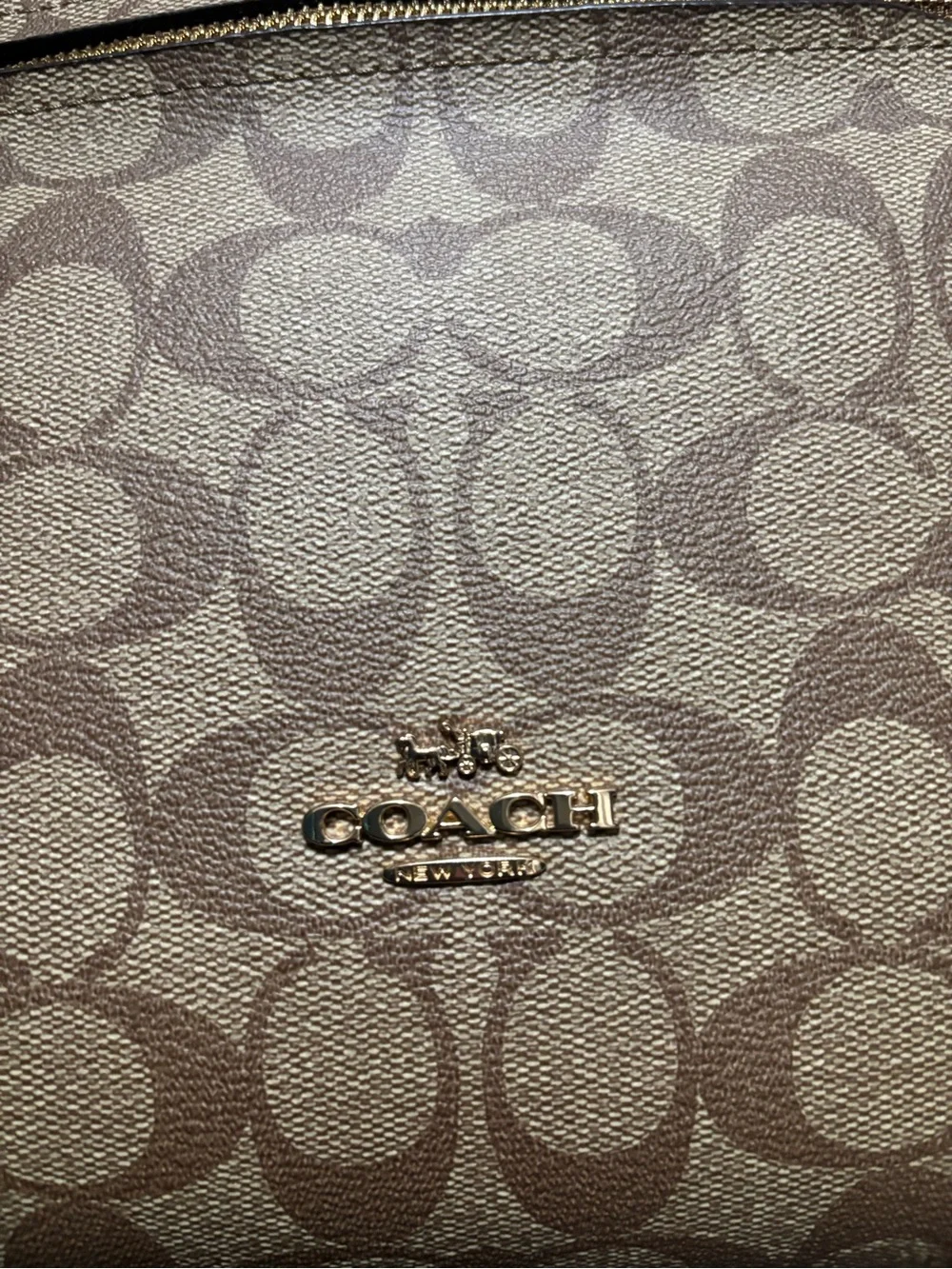 NWT Coach Kristy Shoulder Bag in Signature Canvas w/ Snake Trim (C7332)